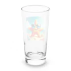 KIglassesのサングラスをかけた笑顔のヒトデ - 海の陽気な仲間！ Long Sized Water Glass :back