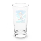 Snow-peaceのサーフィンアライグマの夏の日 Long Sized Water Glass :back