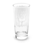 greetenのライオン　アートアニマル　モノクロ Long Sized Water Glass :back