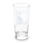 海の幸の青色なトロピカルフラワー Long Sized Water Glass :back