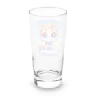 可愛い動物達の可愛い猫 Long Sized Water Glass :back