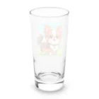 oz-chanの尻尾を振るロングコートチワワ_アニメ風1 Long Sized Water Glass :back