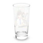 可愛い男の子イラスト販売所　By,keicyanの男の子　中学1年生　パソコン部 Long Sized Water Glass :back