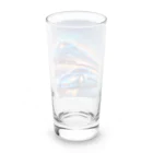 ro kuの青い車と新幹線 Long Sized Water Glass :back