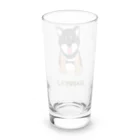 Lily bird（リリーバード）のうるうる黒柴犬ちゃん 英語ロゴ Long Sized Water Glass :back