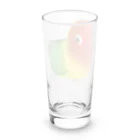 まめるりはことりのボタンインコ　おすましルリゴシボタンインコ【まめるりはことり】 Long Sized Water Glass :back