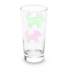 柴犬しばわんこhana873のしばいぬさんたち(ピンクと黄緑)柴犬さんたち Long Sized Water Glass :back