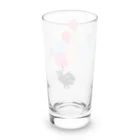 イラスト MONYAAT のくろねこの風船の種*A Long Sized Water Glass :back
