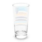 キッズモード某のフクロウとボーダー Long Sized Water Glass :back