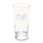 梅咲イラストワークの眠り猫の花紋 Long Sized Water Glass :back