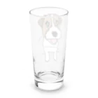 虹色PLUSのスマイル かわいいジャックラッセルテリア犬 Long Sized Water Glass :back