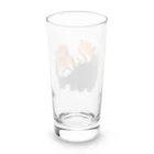 いきもの大好き！ほほえみフレンズの仲良しなレッサーパンダ Long Sized Water Glass :back