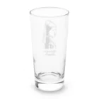 HermannStrasseのイラスト絵画：フェルメールとフトアゴヒゲトカゲ Long Sized Water Glass :back