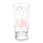 LalaHangeulのクリスマスの靴下が小さ過ぎると文句を言う皇帝ペンギンの子供 Long Sized Water Glass :back