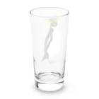 LalaHangeulの　風に吹かれるイワトビペンギンさん(文字無しバージョン Long Sized Water Glass :back