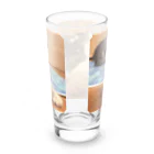 南の島のにゃんこの飛べるポーズで眠るパル～南の島のにゃんこ～ Long Sized Water Glass :back