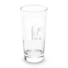 かわむショップ　suzuri支店のねこの本棚（白） Long Sized Water Glass :back