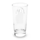 かわむショップ　suzuri支店のねこの本棚（グレー） Long Sized Water Glass :back