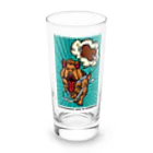 lovekuma_emilyのティラノサウルスレースあさむし Long Sized Water Glass :front