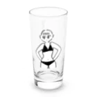 ゆるいにんげんたちのみせの暑い日 Long Sized Water Glass :front