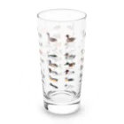 さくぺろの日本産カモ類全種 Long Sized Water Glass :front