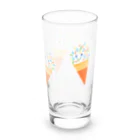 osakana's SHOPのハリネズミのシュガースプレーアイス🍨パターン Long Sized Water Glass :front