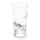 エダマメトイチ雑貨店のイソヒヨドリさんたち Long Sized Water Glass :front