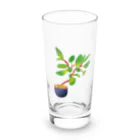 mercyの【Watercolor Plants】 Long Sized Water Glass :front