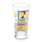 GOODS SHOP【そぞろな小窓】 SUZURI店の【I'm lovin' it! :D -orange-】 Long Sized Water Glass :front