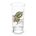 fujinasu2274の徳利持ったセンダイムシクイ Long Sized Water Glass :front