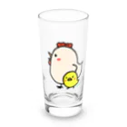 みどみど♪のママコッコとピヨ🐤 Long Sized Water Glass :front