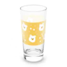 ゆるゆるイラストです。のきいろのくまさんがいっぱい。 Long Sized Water Glass :front