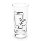 おみせやさんのスマホいじってます Long Sized Water Glass :front