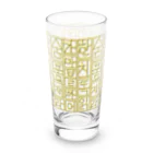 LalaHangeulの金色ハングル　12行バージョン Long Sized Water Glass :front