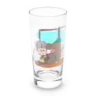 🥖こげぱん🐾のこげぱんカバ　電車に乗る Long Sized Water Glass :front