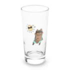 天秤座の太陽と仲良し☀️こんがりねこ Long Sized Water Glass :front