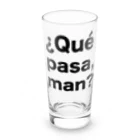 TシャツジャパンSUZURI店🇯🇵の¿Qué pasa,man?（ケパサメン）黒文字 Long Sized Water Glass :front