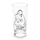 猫足のちゅーるクロッキー④ Long Sized Water Glass :front