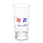 江戸前ボートSUZURI店の艇驚シリーズ⑨ 6色の風車 Long Sized Water Glass :front