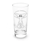 山形屋米店の『ウィトルウィウス的人体図』（ウィトルウィウスてきじんたいず) Long Sized Water Glass :front