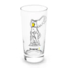 ビールとアート TM-3 Designの彫刻 × BEER（サモトラケのニケ）黒線画 Long Sized Water Glass :front