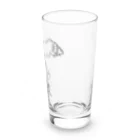 ビールとアート TM-3 Designの彫刻 × BEER：背面黒ロゴ入（サモトラケのニケ）黒線画 Long Sized Water Glass :front