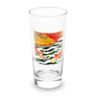 Spirit of 和のきつねの波乗り Long Sized Water Glass :front