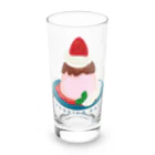 イラスト MONYAAT の毎月25日はプリンの日のプリン　イチゴプリン Long Sized Water Glass :front