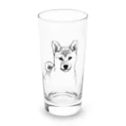 Shibainuteikokuのペン画柴犬 Long Sized Water Glass :front