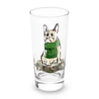 犬グッズの店しえるぶるーのマフラー犬　フレンチブルドッグ　クリーム Long Sized Water Glass :front