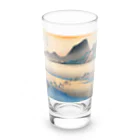 寿めでたや(ukiyoe)の広重_東海道五拾三次・金谷 大井川遠岸 Long Sized Water Glass :front