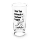 BeachBunnyのうさぎとねこ　ラグビーが好きなキミが好き Long Sized Water Glass :front