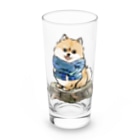 犬グッズの店しえるぶるーのマフラー犬　ポメラニアン Long Sized Water Glass :front