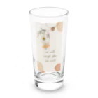 春のくまさんのドライフラワーを花束で。 Long Sized Water Glass :front